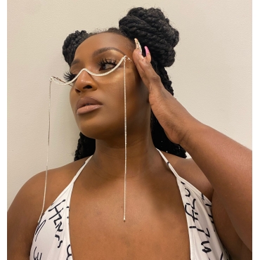 

LW SXY Asymmetrical Silver Eye Frame