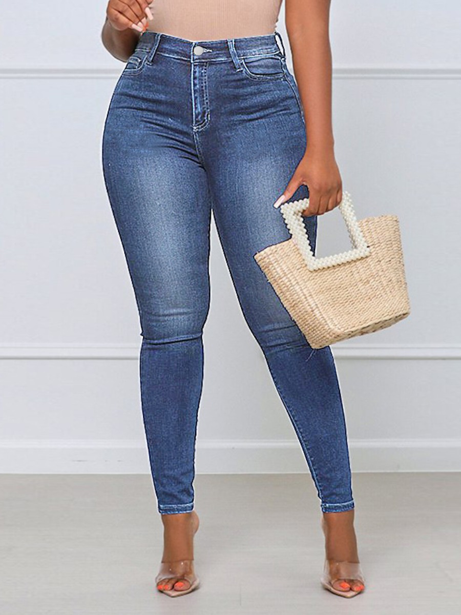 

LW High-waisted High Stretchy Skinny Jeans, Blue