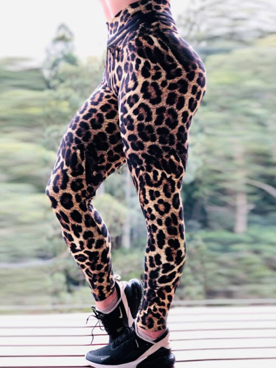 

LW Hip Lift Leopard Print Yoga Leggings