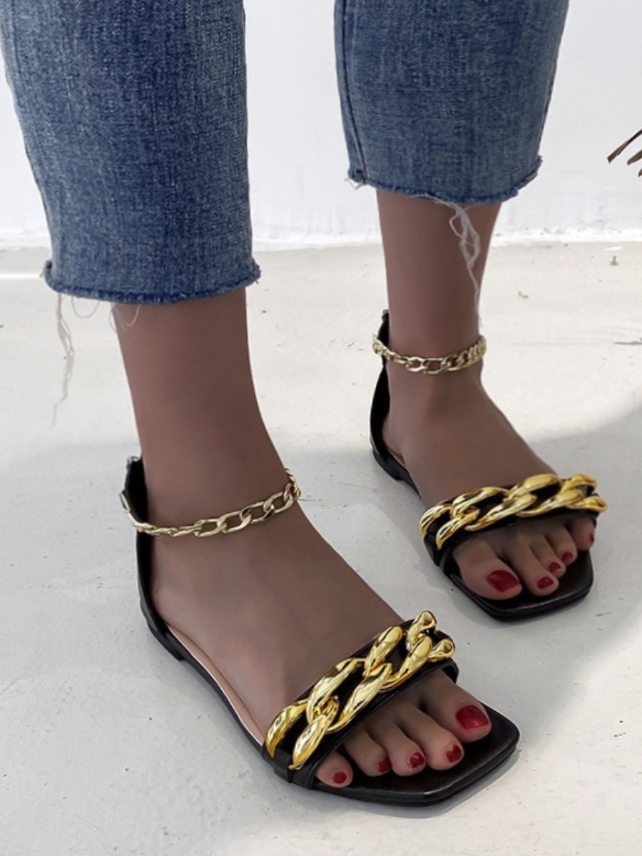 LW Chain Decor Sandals