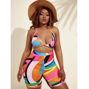 LW Print Multicolor Two-piece Swimsuit