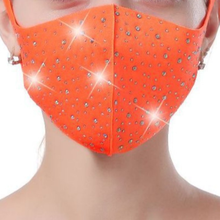 

LW Crystal Decor Face Mask, Jacinth