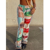 LW Mixed Print Tassel Design Pants