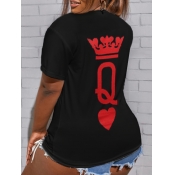 LW Plus Size Crown Letter Print T-shirt