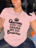 LW Queen Letter Regular T-shirt