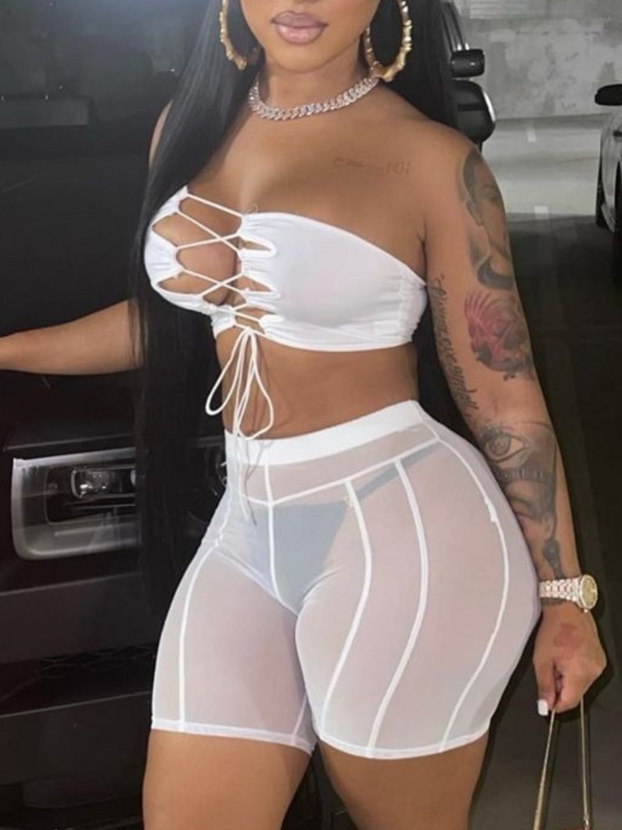 LW SXY See-through Skinny Shorts