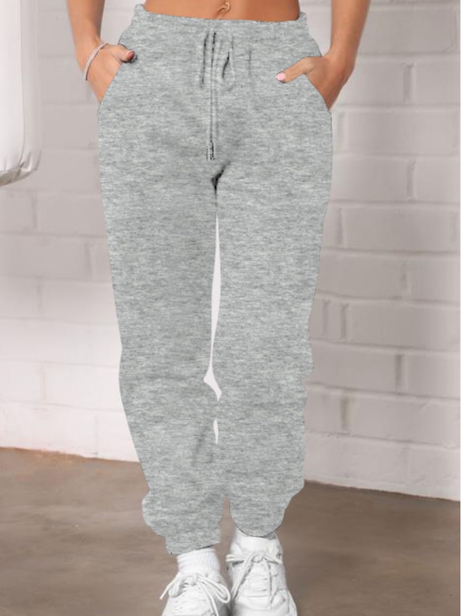 LW BASICS Plus Size Mid Waist Drawstring Pants