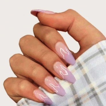 

LW 24-piece Gradient False Nails, Purple