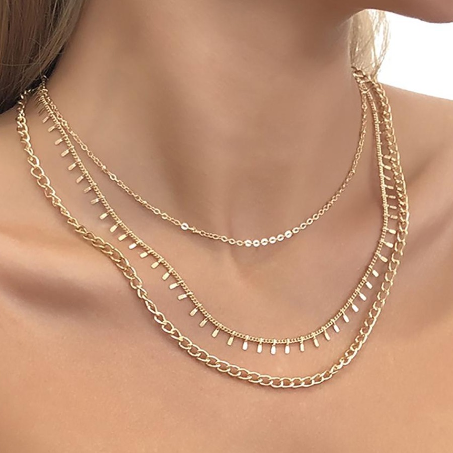 

LW Chain Multilayer Necklace, Gold