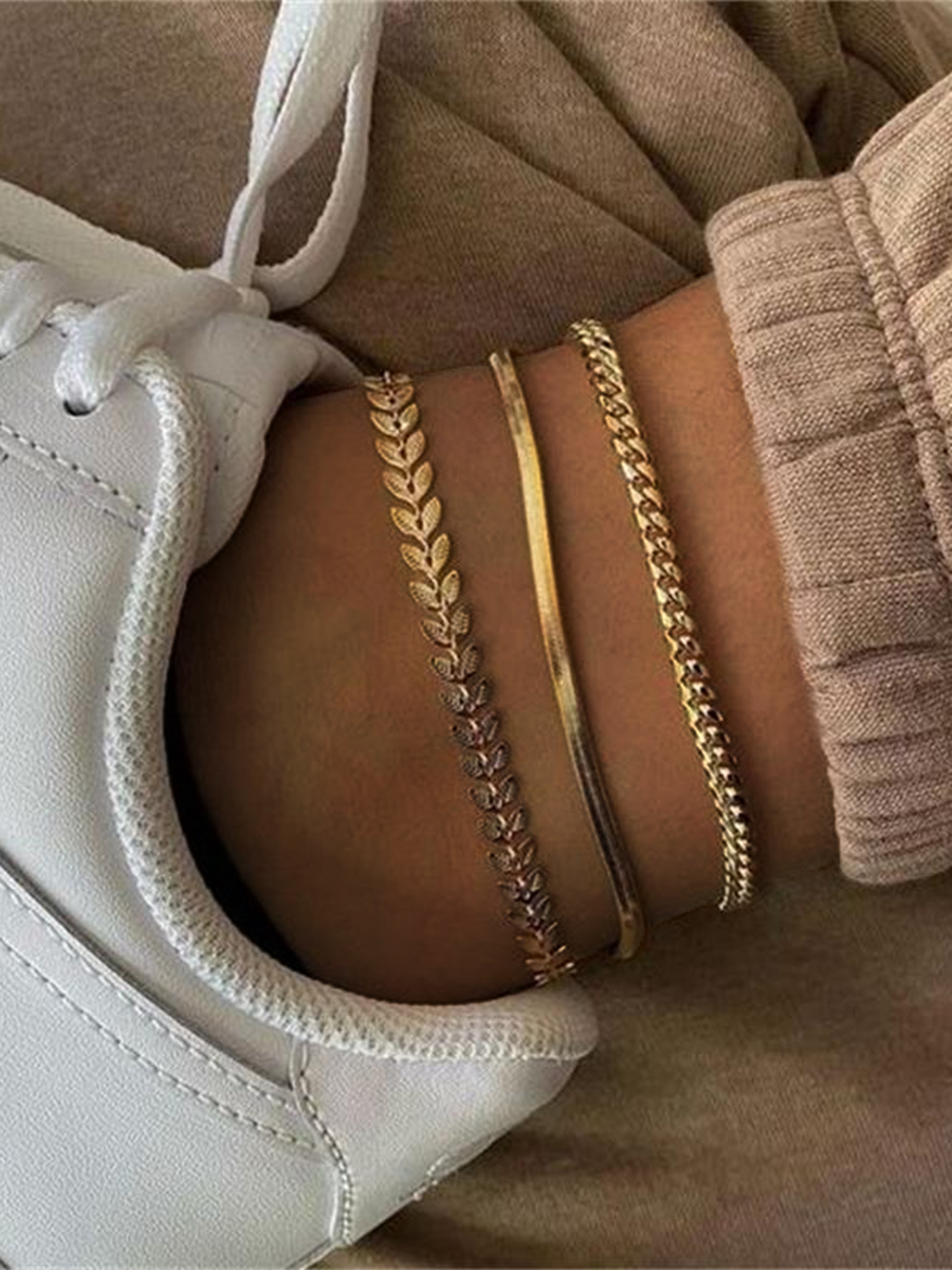 LW BASICS Leaf Anklet Body Jewelry