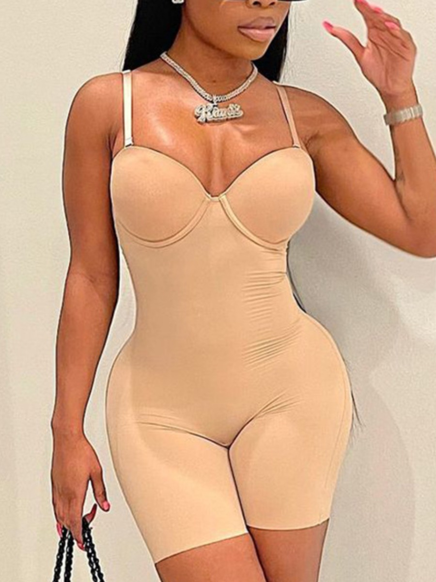 

LW SXY Cami Skinny Romper, Khaki