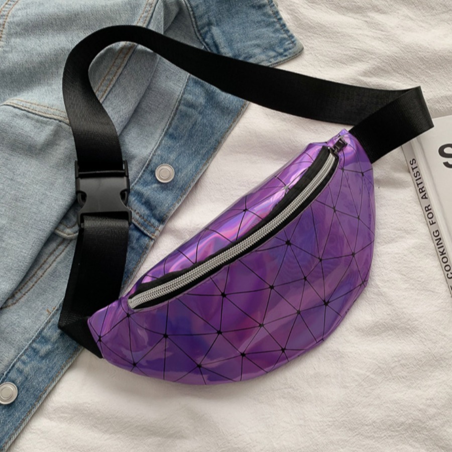 

LW Geometric Print Bum Bag, Purple