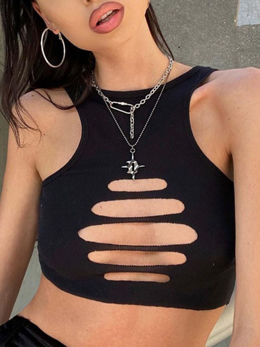

LW SXY Crop Top Cut Out Camisole, Black