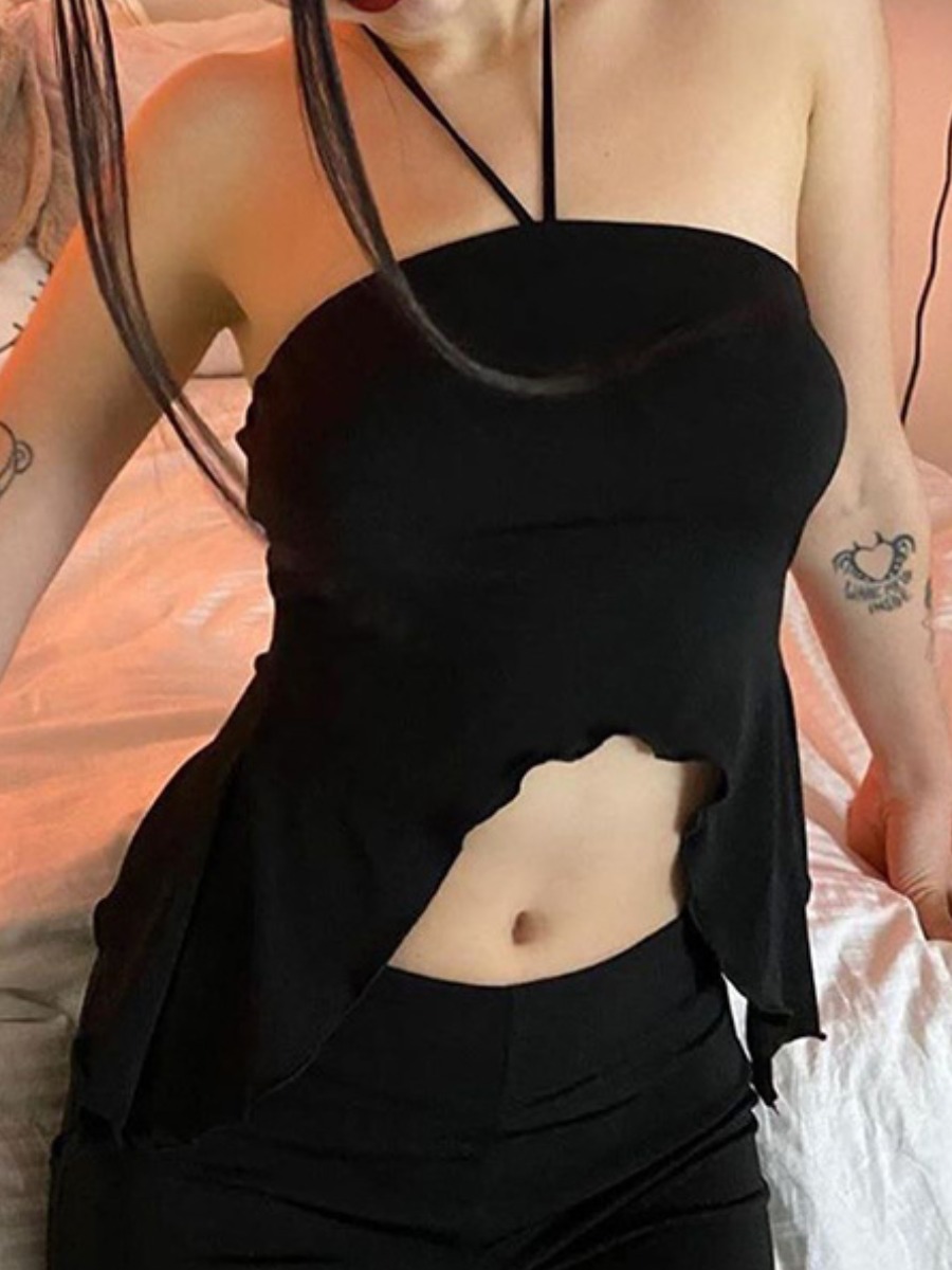 

LW Off The Shoulder Asymmetrical Camisole, Black