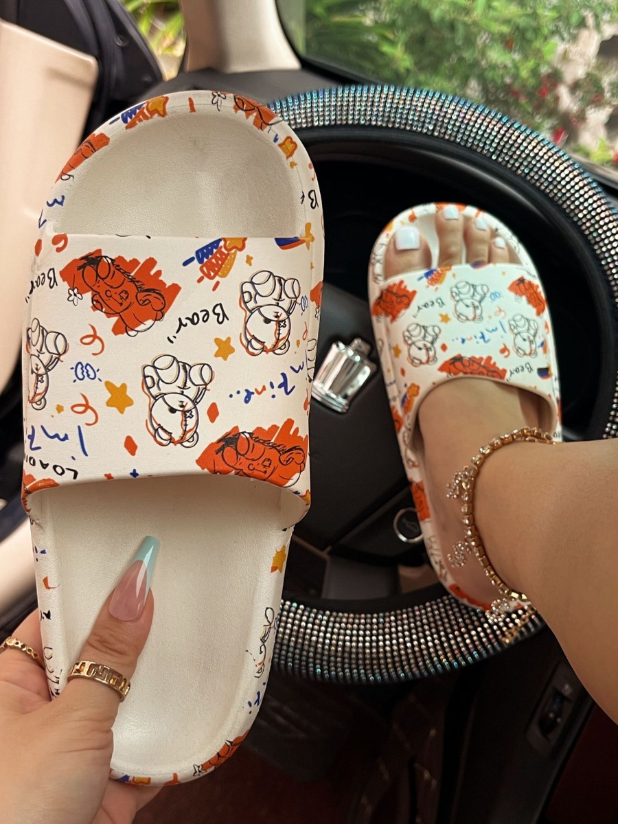 

LW Cartoon Letter Print Slides, Orange