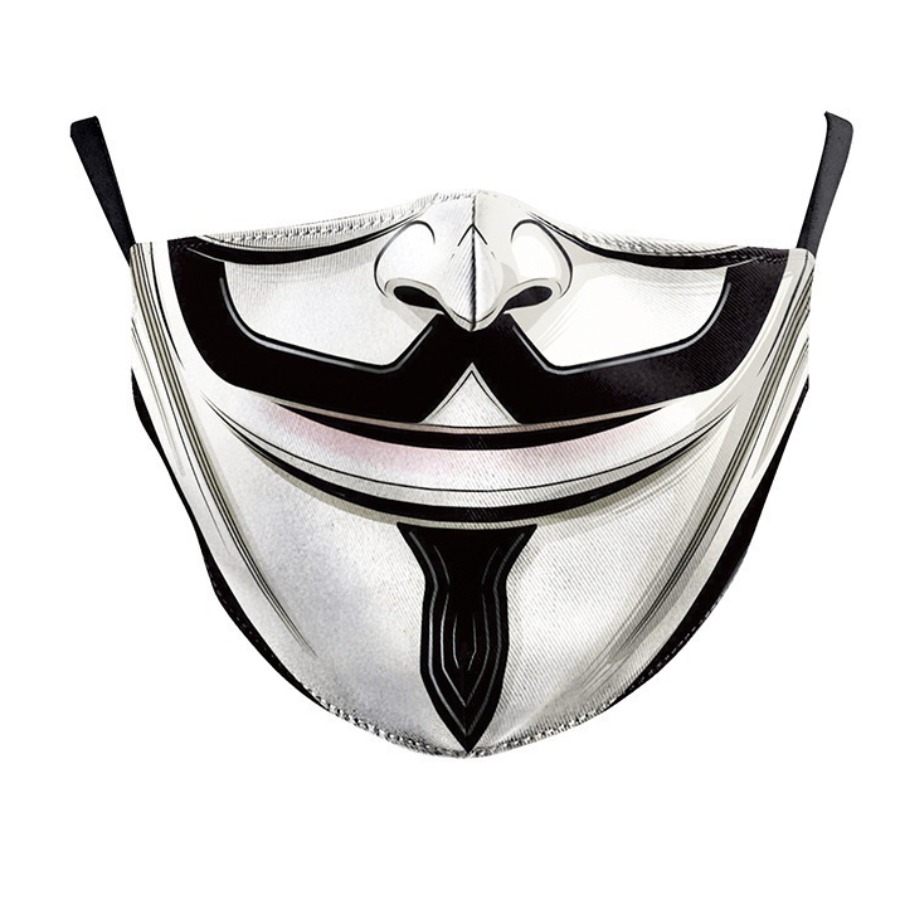 

LW COTTON Lip Print Face Mask, White