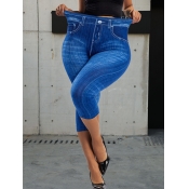 LW Plus Size Imitation Denim High-waisted Stretchy