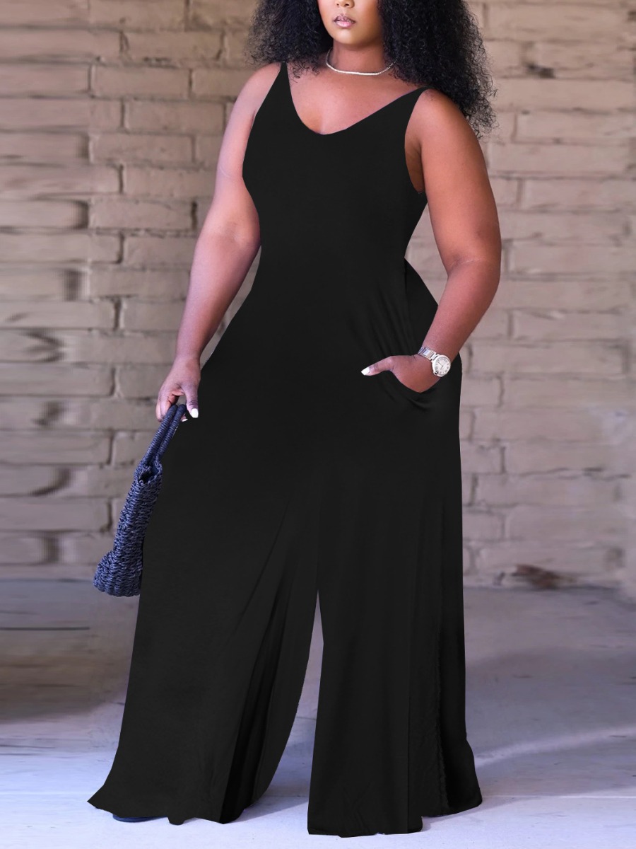 

LW SXY Cami Wide Leg Jumpsuit, Black