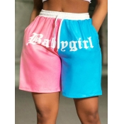 LW Baby Girl Letter Print Drawstring Shorts