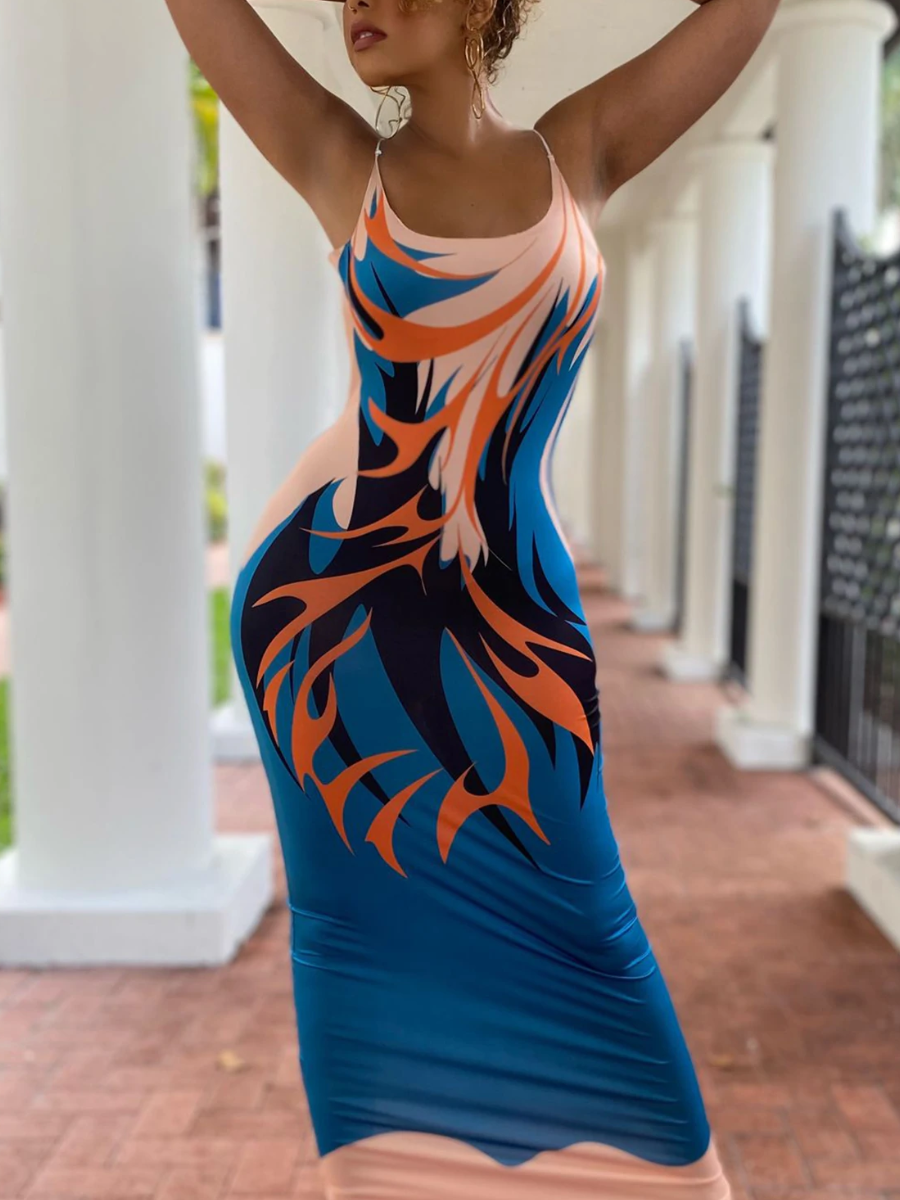 LW SXY Mixed Print Bodycon Cami Dress
