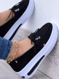 LW Lace-up Platform Flats