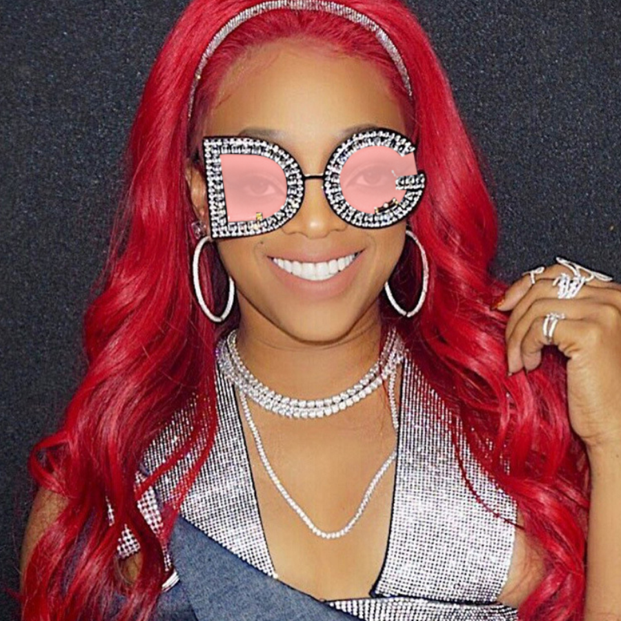 LW Rhinestone Letter Sunglasses