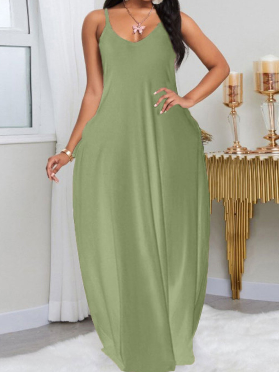 LW BASICS Plus Size Cami A Line Loose Dress