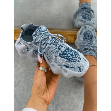 LW Mixed Print Wide Fit Sneakers