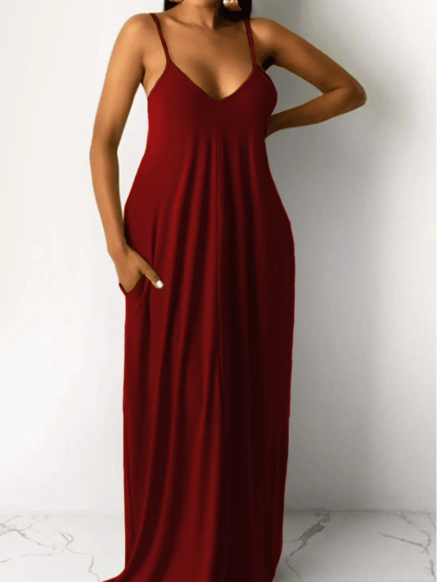 LW BASICS Pocket Design Cami A Line Dress