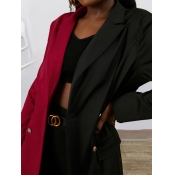 LW Patchwork Asymmetrical Blazer