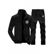 LW Men Letter Print Drawstring Pants Set