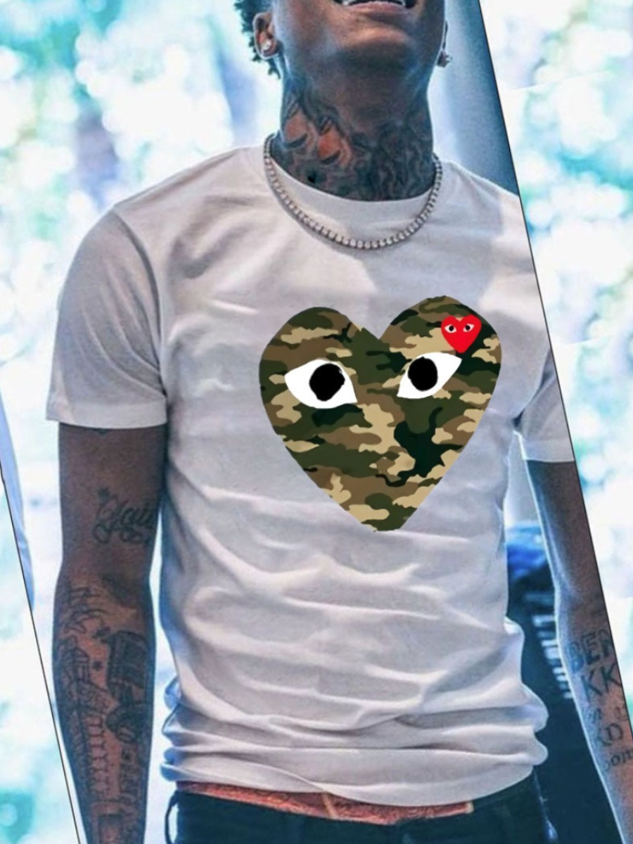 LW Men Cartoon Camo Print T-shirt