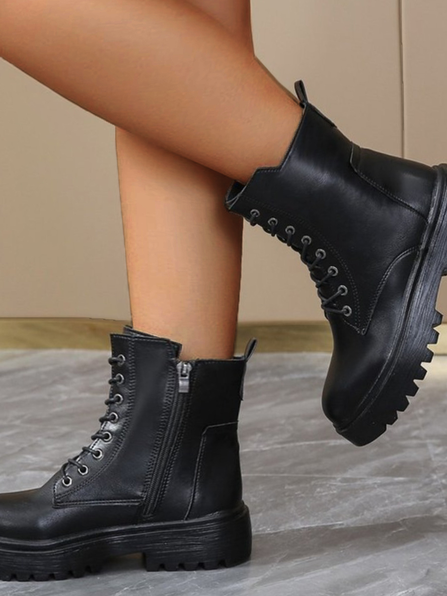LW Zipper Design Booties