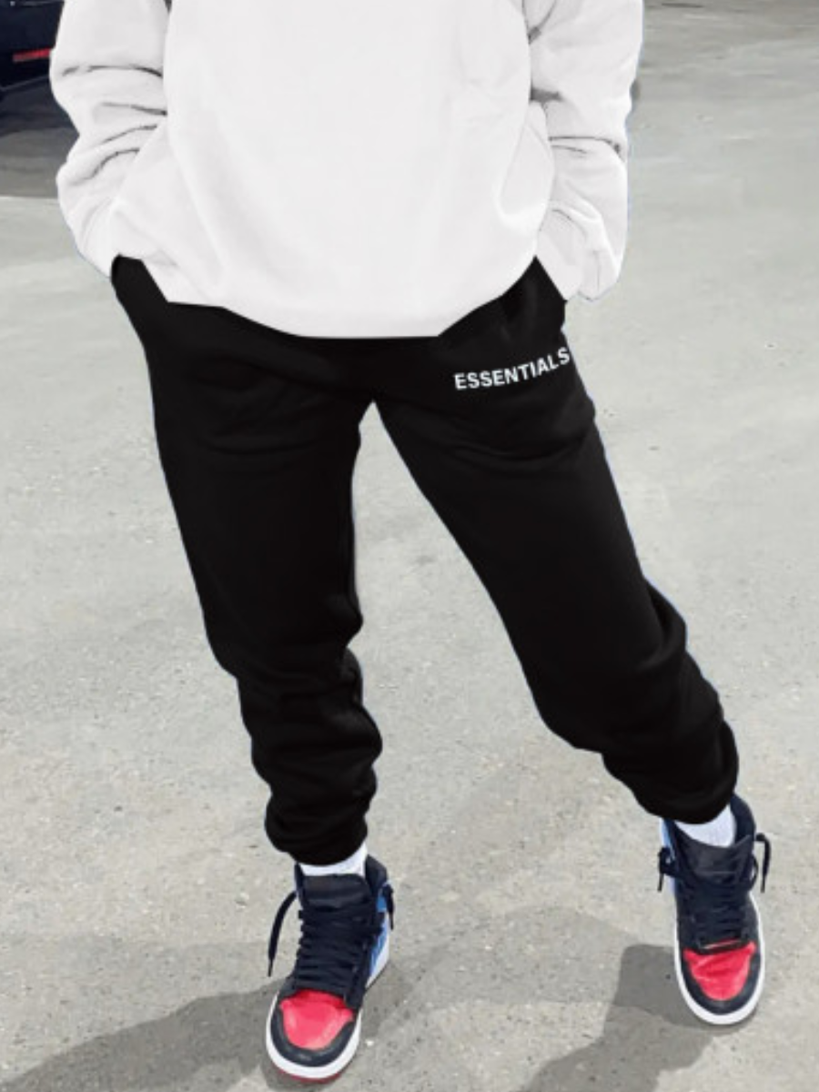 LW Essentials Letter Print Drawstring Sweatpants