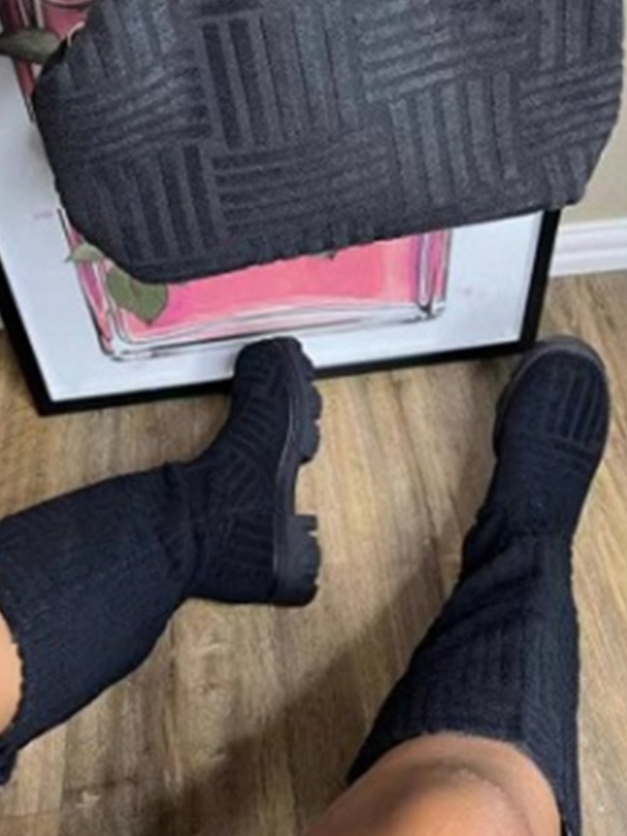 LovelyWholesale Round Toe Thigh High Boots Winter Stylish Fur Spring Summer 2024