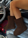 LW Slip On Fluffy Snow Boots