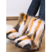 LW Round Toe Plush Booties