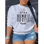 LW Plus Size Stay Humble Letter Print Sweatshirt