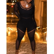 LW SXY Mesh Skinny Stretchy Jumpsuit