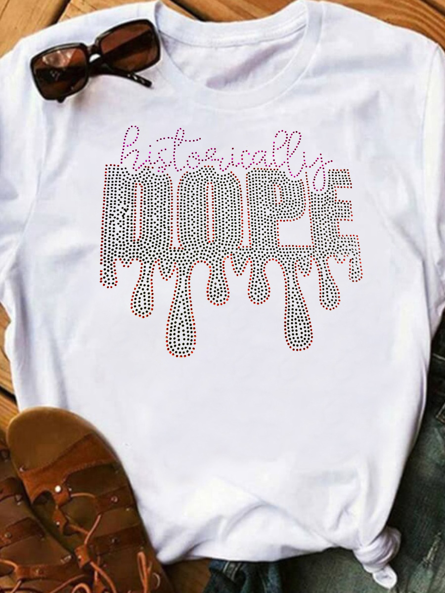 LW Plus Size Historically Dope Letter Decor T-shirt 1X