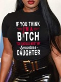 LW Plus Size Daughter Letter Print T-shirt