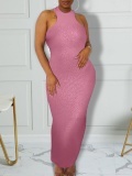 LW SXY Rib Knit Sequined Bodycon Dress