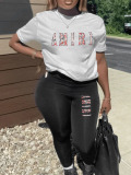 LW Plus Size Letter Print Skinny Pants Set