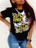LW Money Letter Print T-shirt
