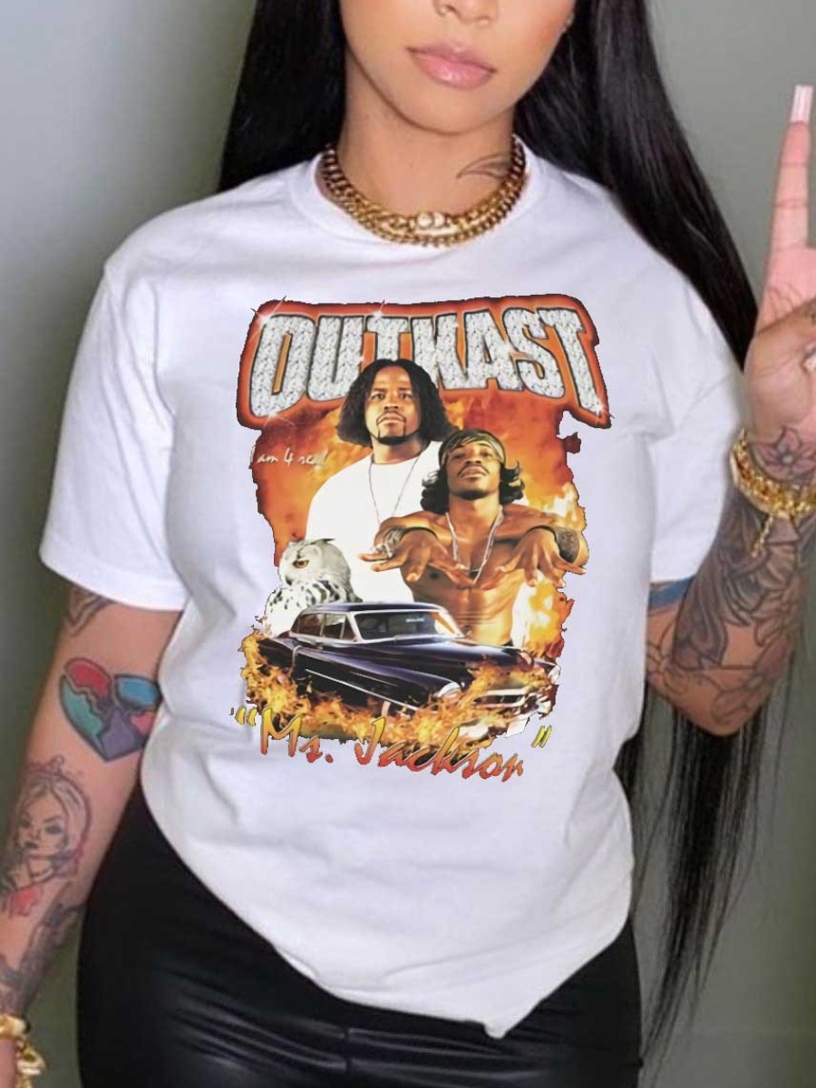 LW Figure Letter Print T-shirt