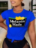 LW Lemon Melanin Made Letter Print T-shirt