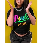 LW Pink Letter Print T-shirt