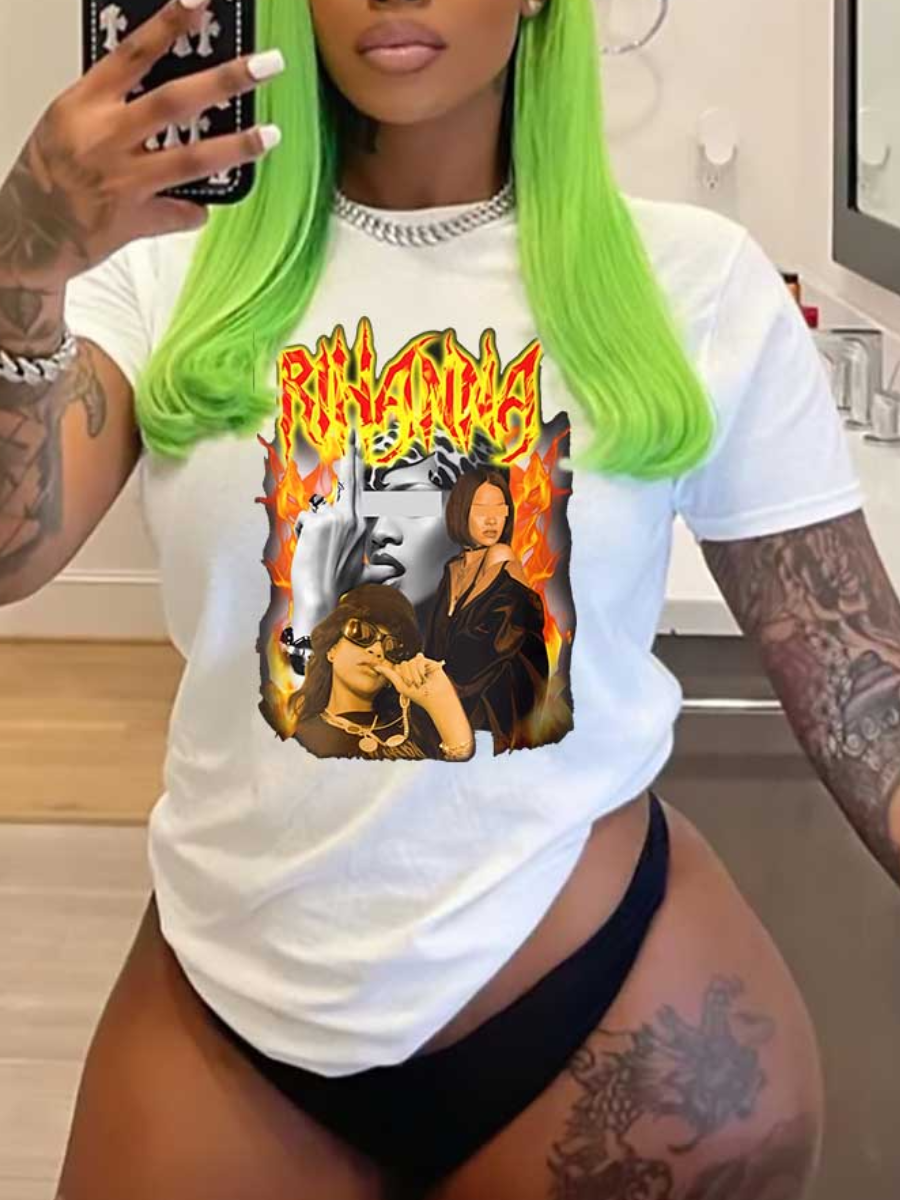 LW Figure Letter Print T-shirt