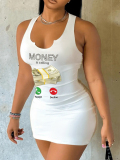 LW Money Print Bodycon Cami Dress