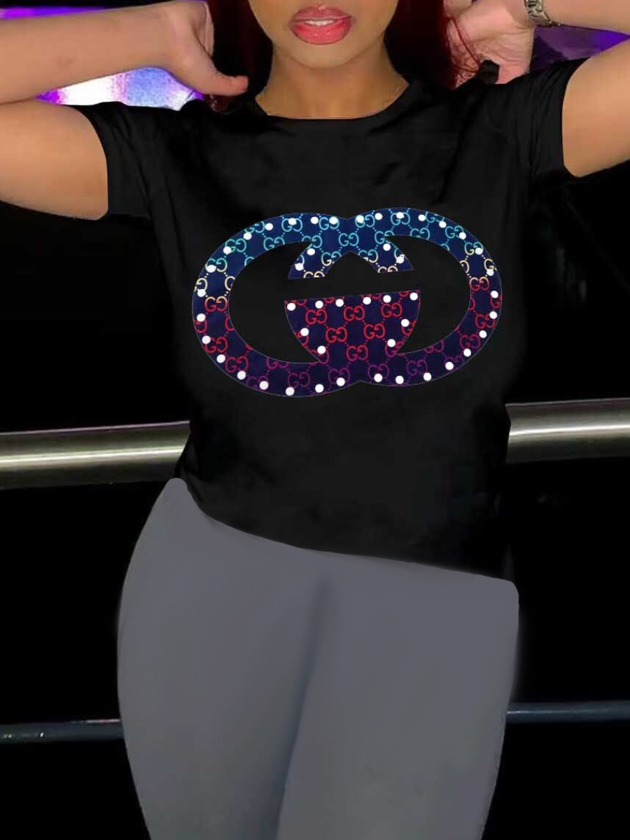 LW Gradient Geometric Print T-shirt